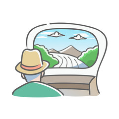 scenic overlook icon, scenic overlook vector illustration-simple illustration of scenic overlook, perfect for scenic overlook logos and icons