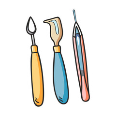 sculpting tools icon, sculpting tools vector illustration-simple illustration of sculpting tools, perfect for sculpting tools logos and icons