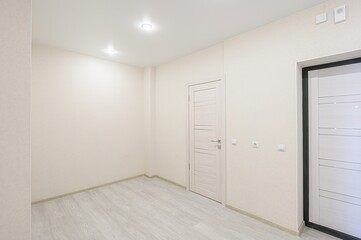 standard room interior apartment. view kind of decor home decoration in hostel house for sale. empty room renovated