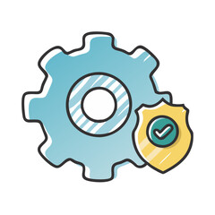 security settings icon, security settings vector illustration-simple illustration of security settings, perfect for security settings logos and icons