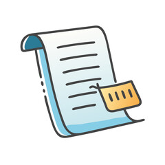 shopping receipt icon, shopping receipt vector illustration-simple illustration of shopping receipt, perfect for shopping receipt logos and icons