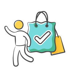 shopping success icon, shopping success vector illustration-simple illustration of shopping success, perfect for shopping success logos and icons
