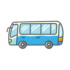 shuttle bus icon, shuttle bus vector illustration-simple illustration of shuttle bus, perfect for shuttle bus logos and icons