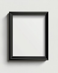 Fototapeta premium Black picture frame against white background