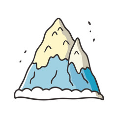 snow capped mountain icon, snow capped mountain vector illustration-simple illustration of snow capped mountain, perfect for snow capped mountain logos and icons