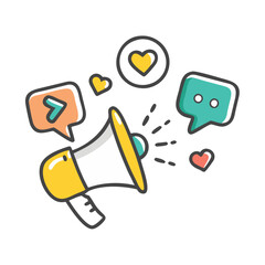 social media promotion icon, social media promotion vector illustration-simple illustration of social media promotion, perfect for social media promotion logos and icons