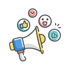 social media promotion icon, social media promotion vector illustration-simple illustration of social media promotion, perfect for social media promotion logos and icons