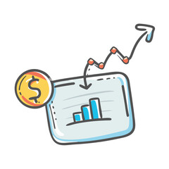 stock ticker icon, stock ticker vector illustration-simple illustration of stock ticker, perfect for stock ticker logos and icons