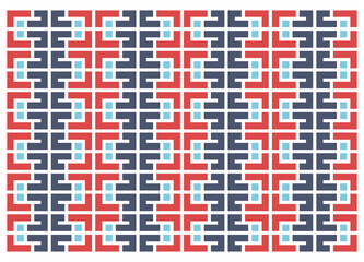 Retro wallpaper, Modern Abstract Composition with Geometric Forms, square geometric shape seamless pattern	
