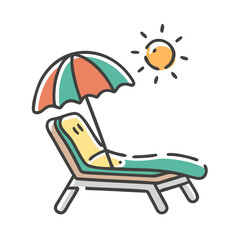 sunbed icon, sunbed vector illustration-simple illustration of sunbed, perfect for sunbed logos and icons