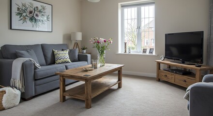 Modern Living Room Interior Design Cozy and Comfortable Space with Natural Light
