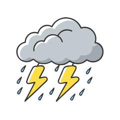 thunderstorm icon, thunderstorm vector illustration-simple illustration of thunderstorm, perfect for thunderstorm logos and icons
