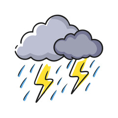 thunderstorm icon, thunderstorm vector illustration-simple illustration of thunderstorm, perfect for thunderstorm logos and icons