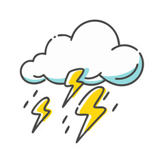 thunderstorm icon, thunderstorm vector illustration-simple illustration of thunderstorm, perfect for thunderstorm logos and icons