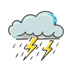 thunderstorm icon, thunderstorm vector illustration-simple illustration of thunderstorm, perfect for thunderstorm logos and icons