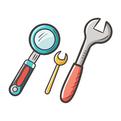 tools for inspection icon, tools for inspection vector illustration-simple illustration of tools for inspection, perfect for tools for inspection logos and icons