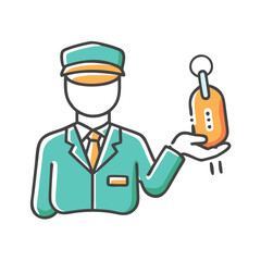 valet service icon, valet service vector illustration-simple illustration of valet service, perfect for valet service logos and icons