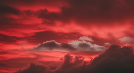 Red Sky with Cloud
