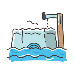 water access icon, water access vector illustration-simple illustration of water access, perfect for water access logos and icons