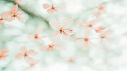 Delicate, pale blossoms in soft focus.