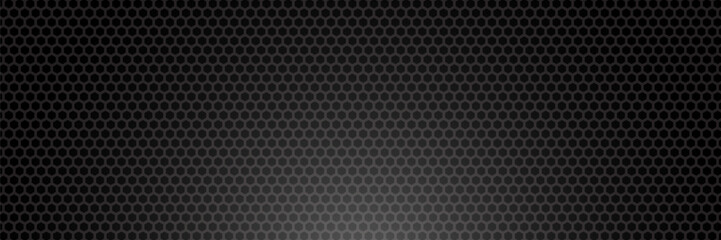 Black metal texture steel background. Perforated sheet metal. vector