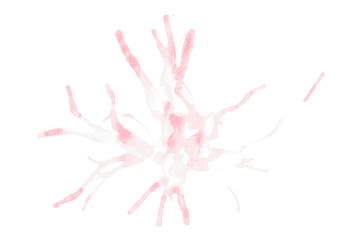 Pink watercolor splash with dynamic splash effect on transparent background. Watercolor brush.
