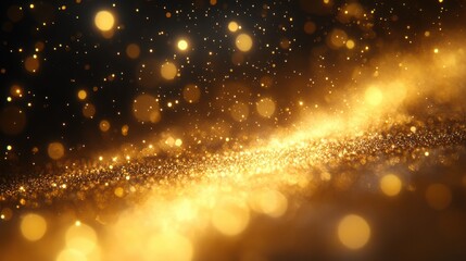 Obraz premium Sparkling Golden Glitter Background Luxurious Festive Shimmering Texture