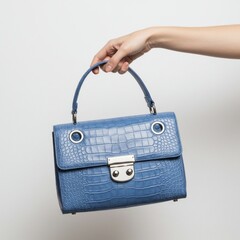 female hand holding bag