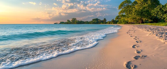 Tranquil Beach Sunset