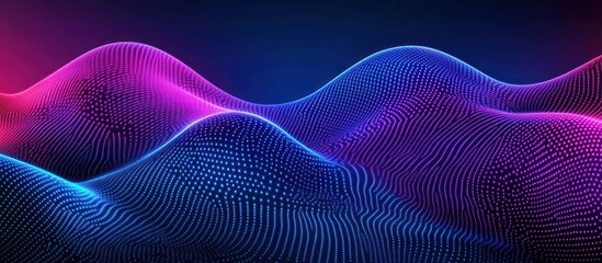 Abstract digital landscape of glowing particles (1)