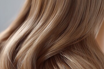 Fototapeta premium Giant strands of silky hairshine flowing in soft waves under natural light