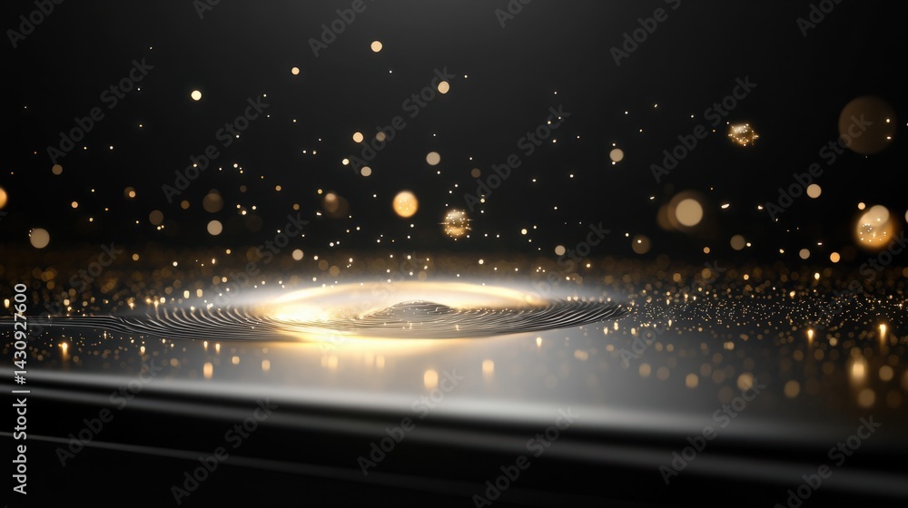 Aufkleber dynamic light particles creating magical effects on elegant surface