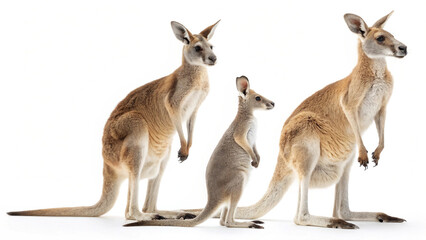 Fototapeta premium Elegant Kangaroo Photography on White Background
