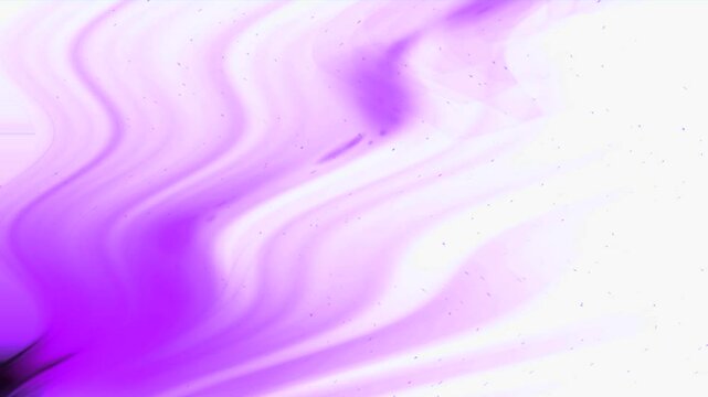 Bright wavy pink rays of light escaping from lower left corner on white background. Abstraction.