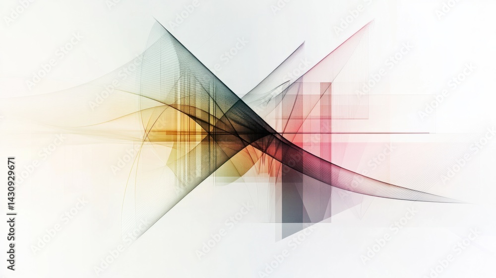 Aufkleber abstract colorful shapes and lines in motion for modern design needs