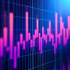 Vibrant financial chart with colorful bars and gridlines.