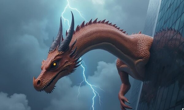 A Horned Dragon Climbs the Cloudline