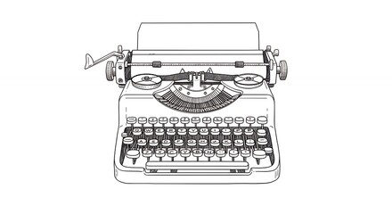 Vintage typewriter illustration