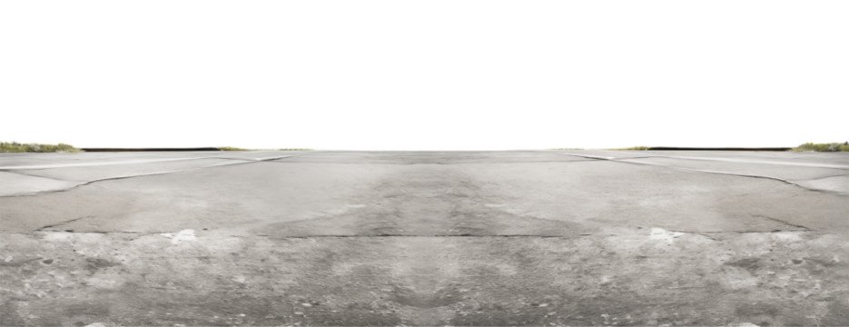 A symmetrical view of a concrete surface with cracks and dark background on the top half of image png