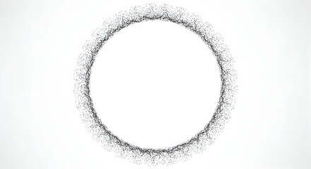 Fototapeta premium Abstract Ring Of Particles With Fractal Texture And Gradient Light