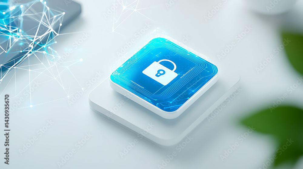Poster cybersecurity measures for protecting data digital environment infographic high-tech secure viewpoin