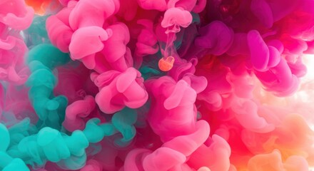Fototapeta premium Colorful Ink Cloud