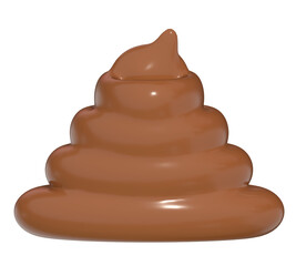 Poop shit icon on png transparent background.
