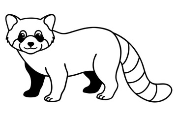 Wild Red Panda Sketch Vector