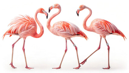 Stunning Flamingo Images on White Canvas