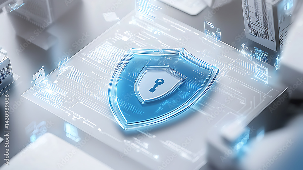 Aufkleber cybersecurity measures for data protection digital workspace infographic virtual environment perspec