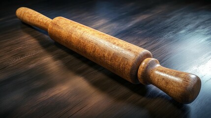 Wooden rolling pin baking cooking kitchenware rustic vintage food photography