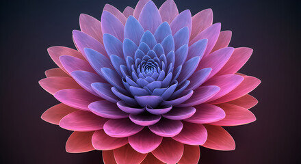 Fototapeta premium Gradient Petals Unfolding A Dazzling Visual Spectacle In Colorful Harmony