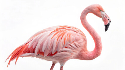 Fototapeta premium Minimalist Flamingo Pictures on White
