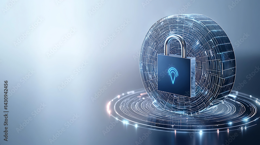 Poster data security action digital space graphic design high-tech environment futuristic viewpoint cyberse